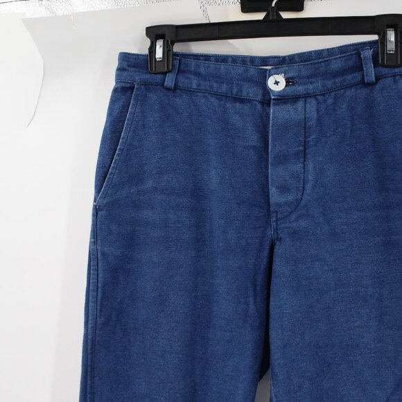 Industry Of All Nations pants mens 26 28x28 natural indigo 12 dips button fly - Picture 2 of 12